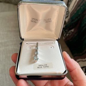 Sterling Silver Genuine Diamond necklace.